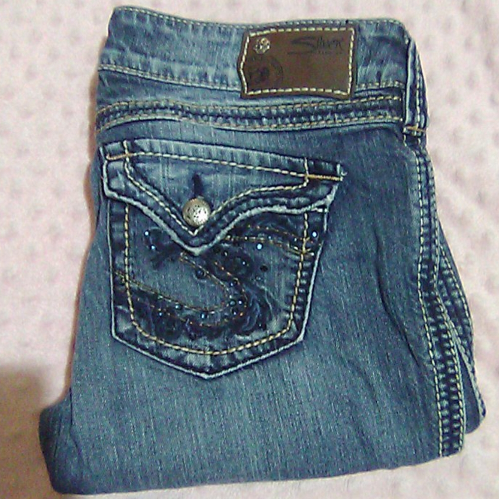 Sliver low rise boot cut jeans